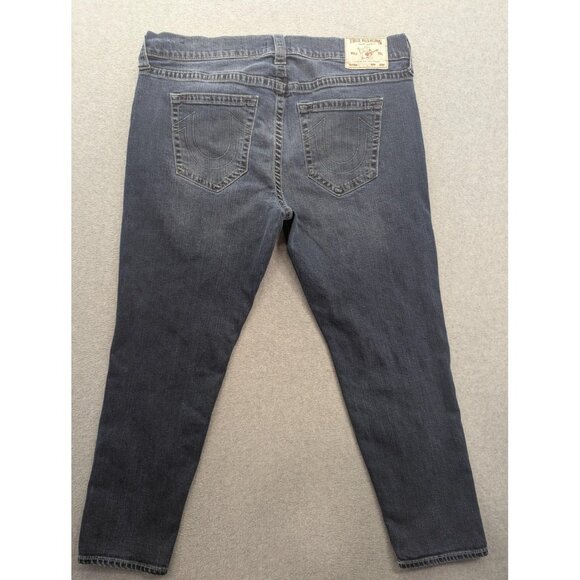 True Religion Danny Jeans Mens 38 Blue Tapered Leg Stretch Denim Casual - Picture 8 of 14